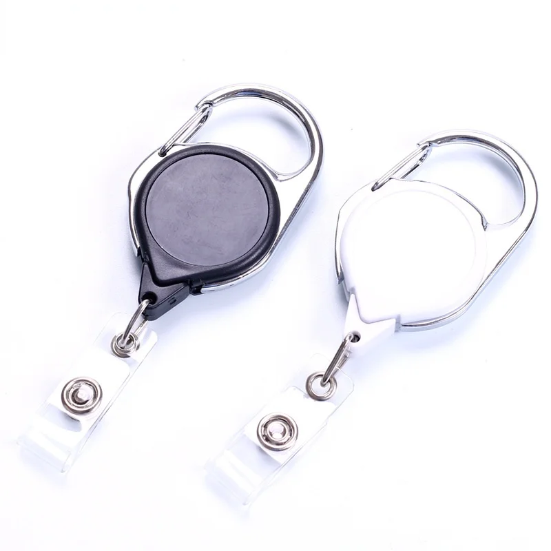 

Retractable Keychain Badge Reel Easy Pull Belt Keyring Pass Access Pass Bus Card Sleeve Clips Working Permit Clip