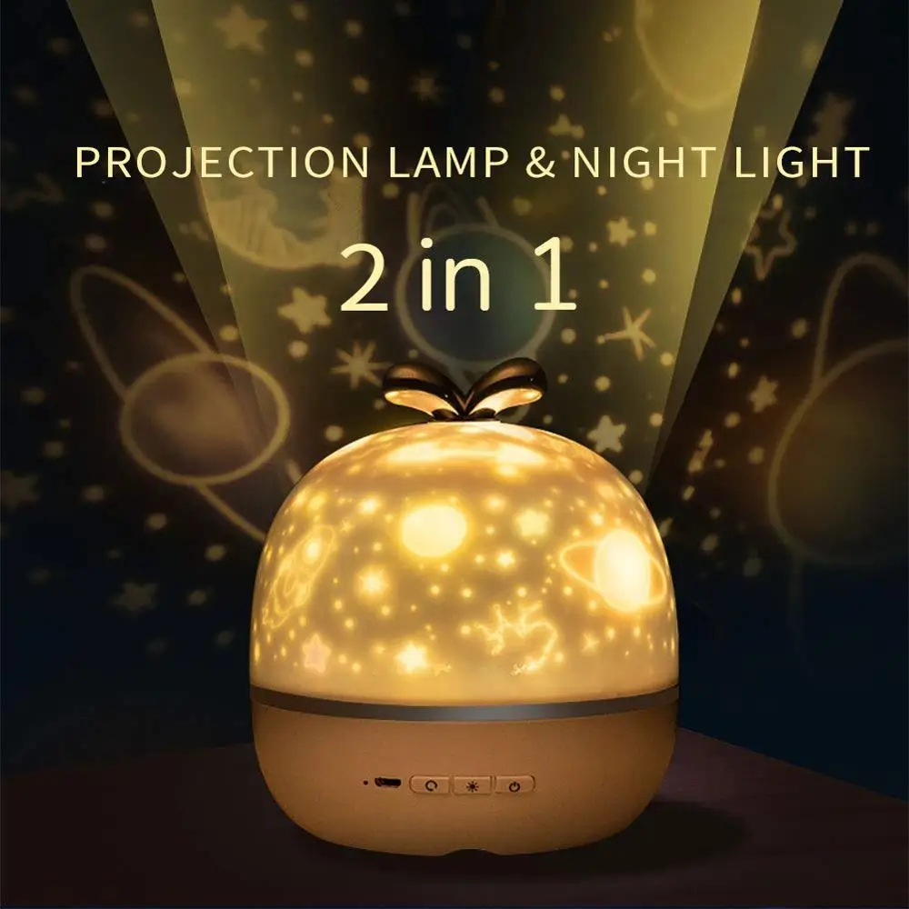 

Music Projector Night Light with BT Speaker Chargeable Universe Starry Sky Rotate LED Lamp Colorful Flashing Star Kids Baby Gift