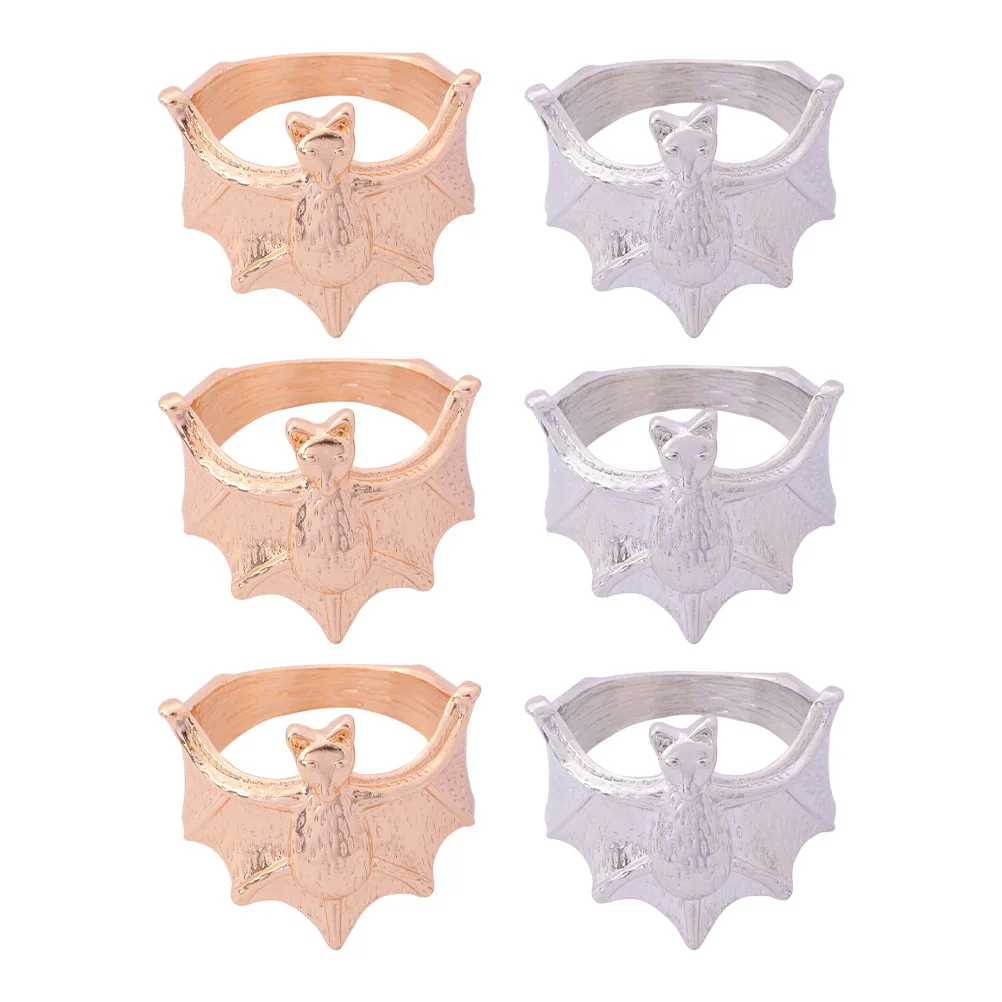

Napkin Holder Rings Serviette Ringbuckle Buckles Party Bat Decoration Tissue Towel Table Metal Holders Decors Wrapper Tie Wrap