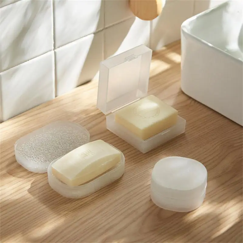 

Storage Box Plastic Soap Container Home Organizer Box Sealing Waterproof Travel Soap Box With Lid Drain Bathroom Accessories