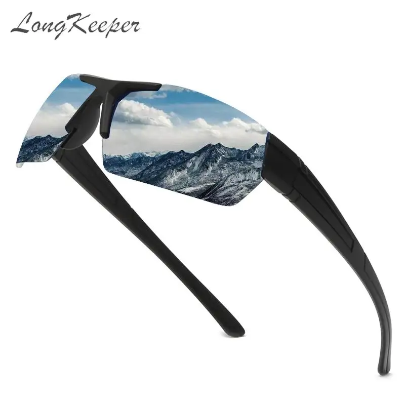 

Мужские поляризованные очки для вождения, мужские солнцезащитные очки для рыбалки с защитой от УФ-лучей, винтажные очки с оправой из синей з...