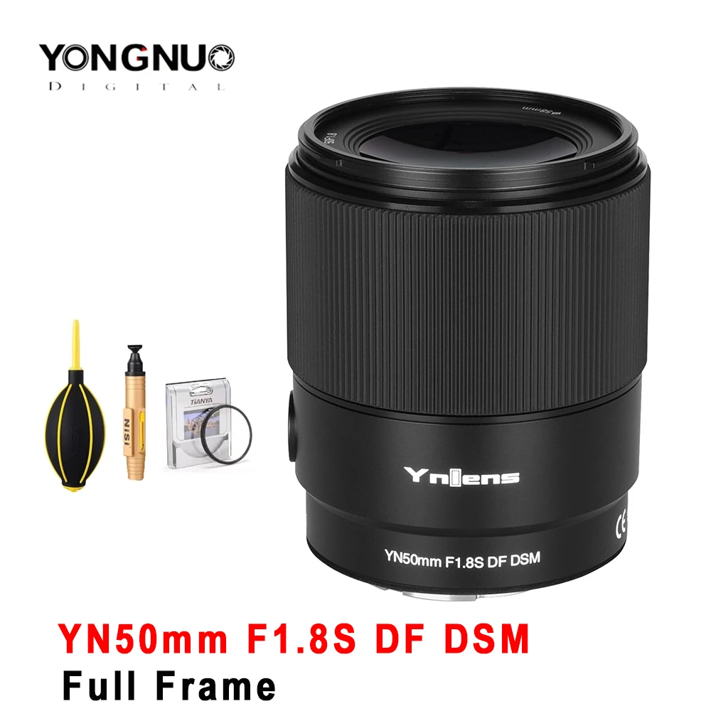 

Объектив YONGNUO YN50mm F1.8S DF DSM для камеры, полнокадровый объектив с большой диафрагмой AF MF для Sony E Mount s A7R2 A7III A7II A7 A9