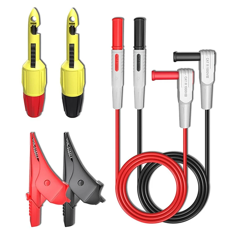 

6PCS Multimeter Examination Leads With Alligator Clips, Wire Piercing Probes Clip