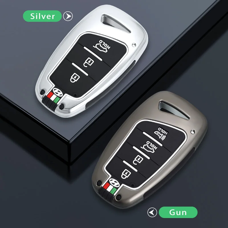 

Car Key Cover Case Holder Shell For Hyundai Grand Santa Fe Sport Ix45 Ix35 Equus Centennial Genesis G80 Grandeur Azera 2013-2016