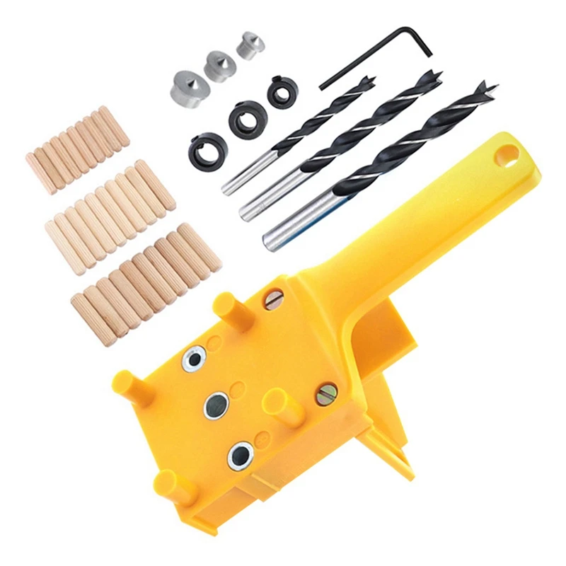 

Straight Hole Puncher Straight Hole Puncher Yellow 6-10Mm ABS Plastic Hand-Held Plank Puncher Woodworking Locator