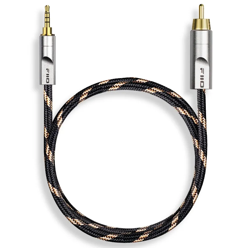 Фото Подходит для FiiO LR-RCA5, коаксиальный цифровой аудиокабель, 5N медь, посеребренный, RCA4, аналоговый, двойной RCA, штекер-штекер №3