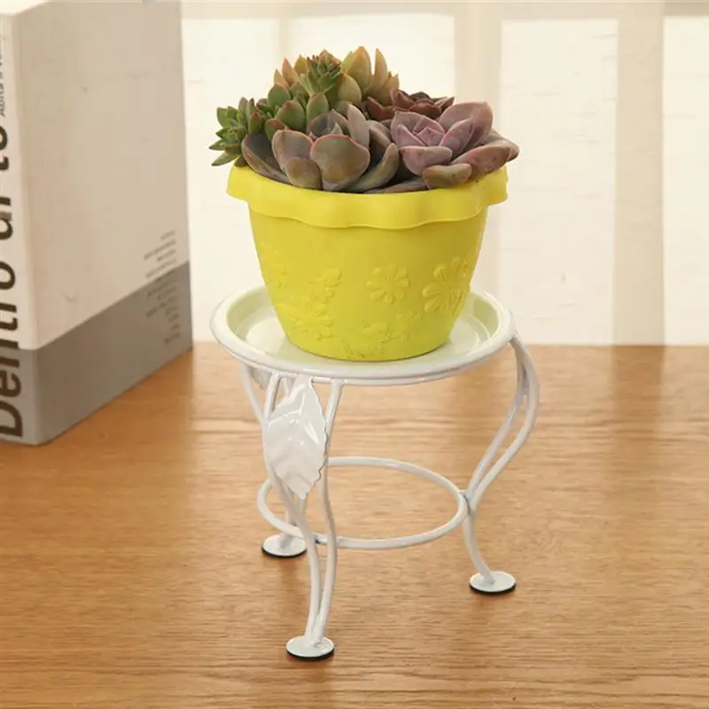 

Wrought Iron Table Mini Bonsai Stander Potted Flower Pot Trays Display Shelf Home Garden Plant Flower Holder Balcony Decor Rack