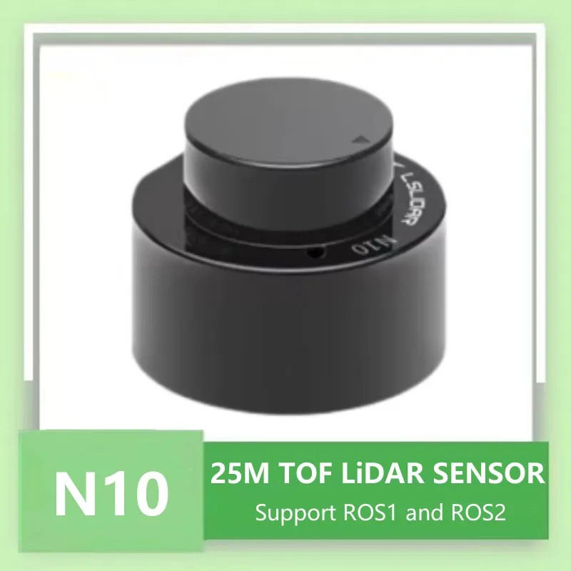 N10 25m Lidar sensor 360 ° TOF антибликовый лазерный радар поддержка ROS1 ROS2 техническая и
