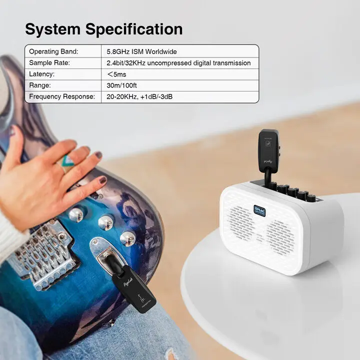 POGOLAB M6 5 8 ГГц Беспроводная гитарная система передатчик приемник 4 канала сигнала