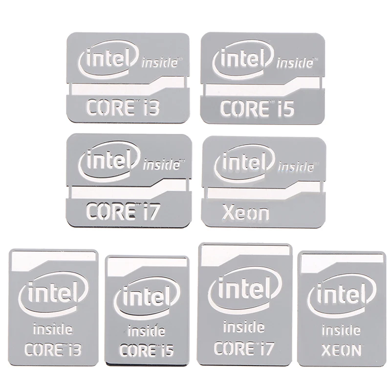 1pc/5pcs Silver Metal Sticker Intel CORE i3 i5 i7 Laptop Logo Metal Sticker Computer Label images - 6