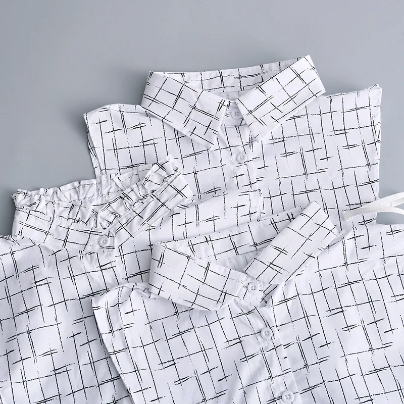 

Detachable Collar for Women's Shirt Vintage Shirt Fake Collar Sweater Blouse Tops False Collar Female Half Shirt Fuax Cols