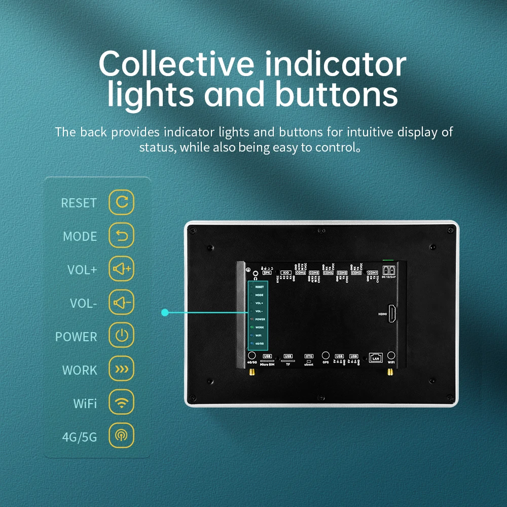 10 1-дюймовый монитор 800*1280 HD-MI металлический корпус встроенный ЖК-экран с ЧПУ и