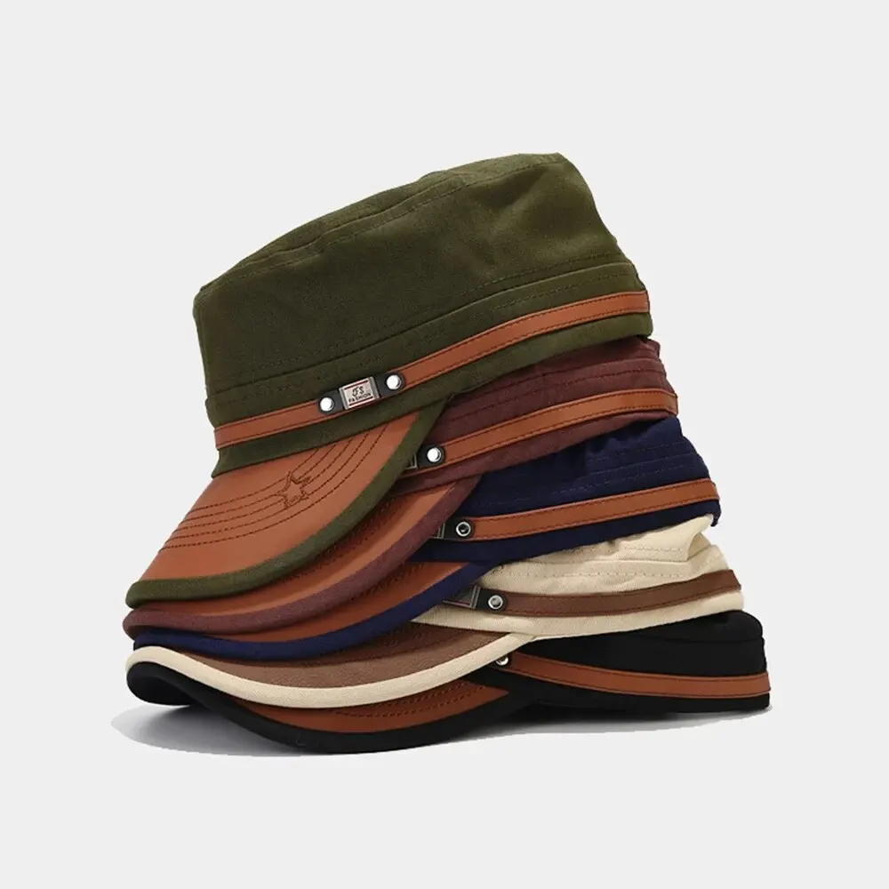 Мужская военная шляпа унисекс с трапециевидными полями повседневная армии из