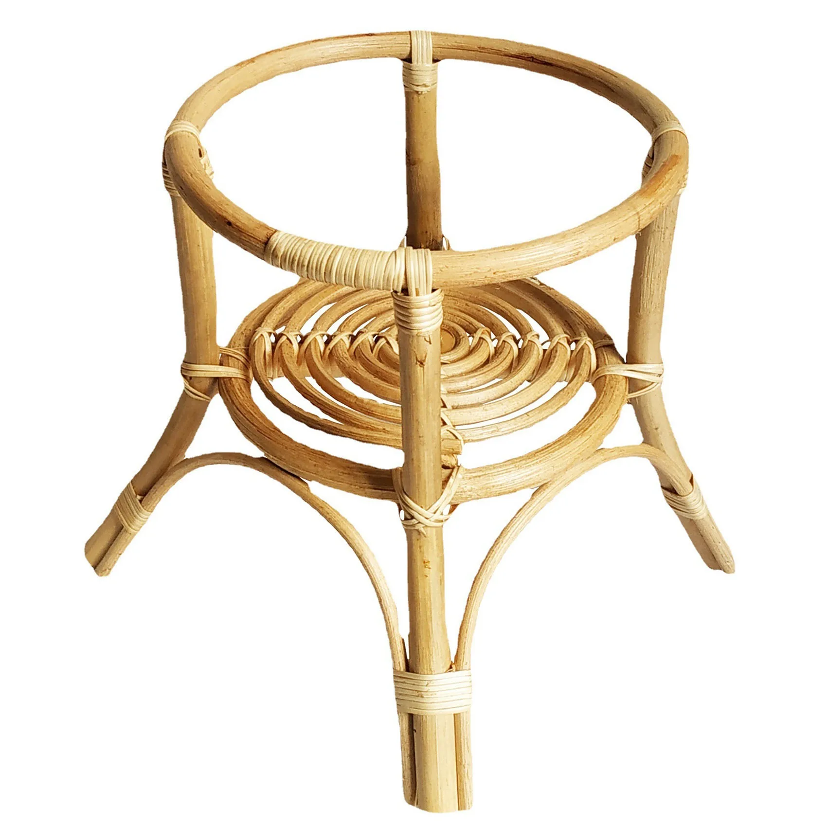 

Подставка из натурального ротанга для растений, комнатный держатель для цветочных горшков, садовая решетка