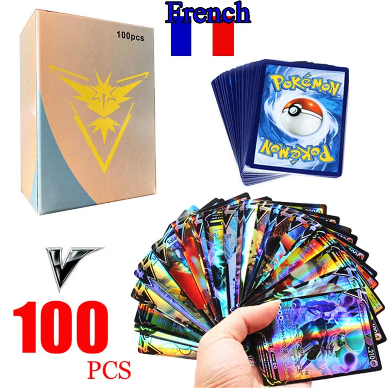 

Pokemon French Cards 60MEGA GX Tag Team V Vmax VSTAR Energy Game Battle Francais Carte Trading Collection Toys Children Gifts