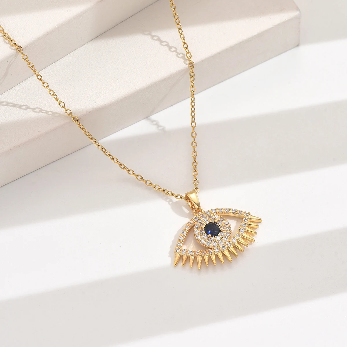 Модное Ожерелье С Подвеской В Виде Конского Глаза Кубическим Цирконием Для