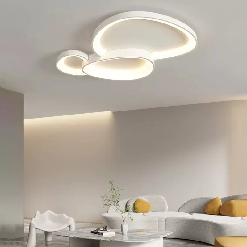 

Современные минималистичные новые светодиодные потолочные светильники в скандинавском стиле для спальни, гостиной, столовой, комнатное освещение, потолочный светильник
