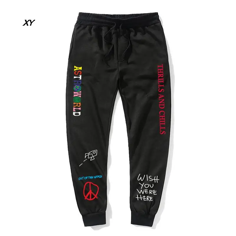 

Autumn Winter Pants Men Women TRAVIS SCOTT ASTROWORLD Letter Printed Jogging Pants Hip Hop Streetwear Men Sweatpants Trousers