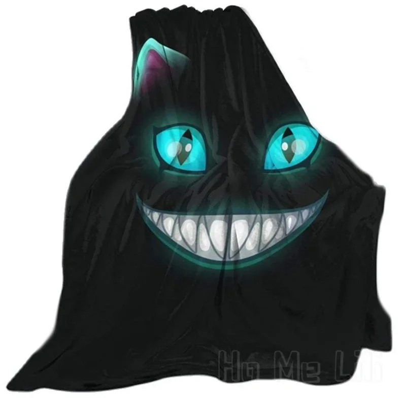 Фланелевое одеяло с чеширским кошачьим лицом в стране чудес исчезающие зубы