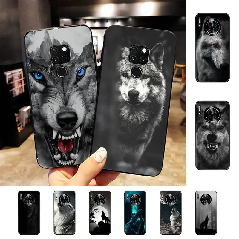 

Cool Black Wolf Print Phone Case For Huawei Nova 7 Se 5 3i 3e 3 2 5i Mate 10 20 Lite 30 40 Pro 20x 9 Cover