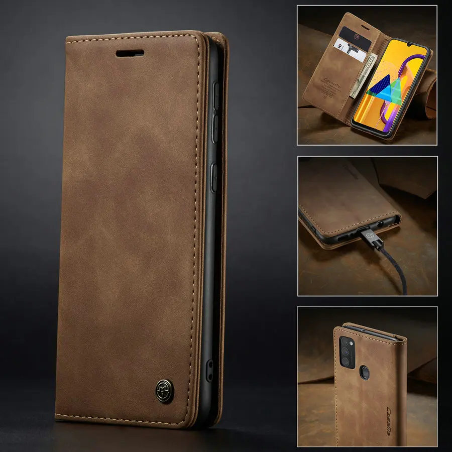 

Чехол-книжка CaseMe для Samsung M30s, роскошный кожаный чехол-бумажник для телефона Samsung Galaxy M30s, M, 30S, Магнитный чехол с автоматической застежкой