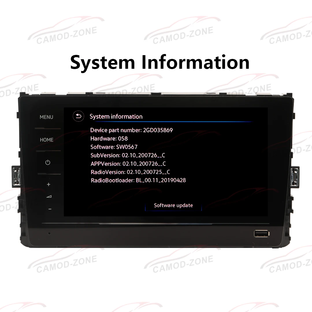 RCD520 MIB Carplay Радио 8 дюймов полноразмерный сенсорный экран головное устройство для