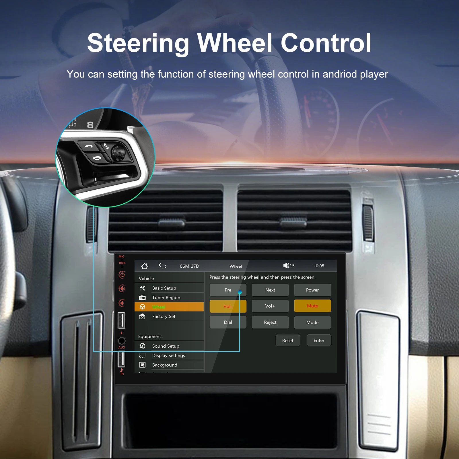 Podofo 7-дюймовый HD-экран Автомобильный радиоприемник Carplay MP5-плеер Мультимедийный