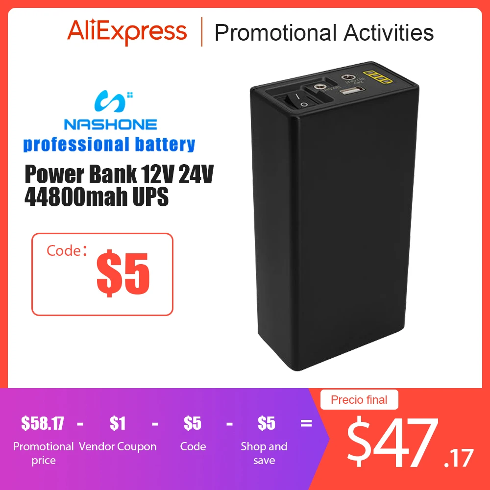 Power Bank 12V  24V Battery  Rechargeable lithium battery 18650 mah 44800,Auxiliary Large Capacity 18650 power bank 44800mah UPS