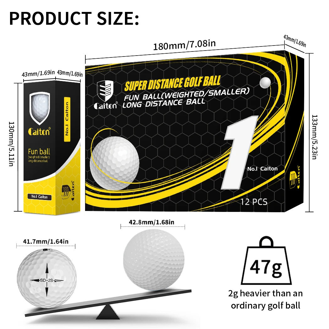Caiton-Ultimate мячи для гольфа обновление до 40 ярдов высокая точность и выносливость