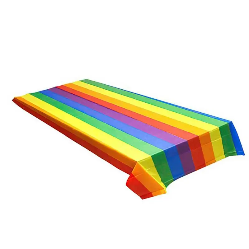 

Rainbow Table Tablecloth Rainbow Tablecloth Waterproof Rectangular Table Cover Colorful Rainbow Theme Party Supplies 54x108 Inch