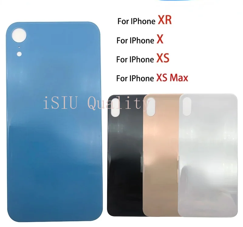 Крышка батарейного отсека для Apple iPhone X XR XS MAX Задняя стеклянная панель задняя