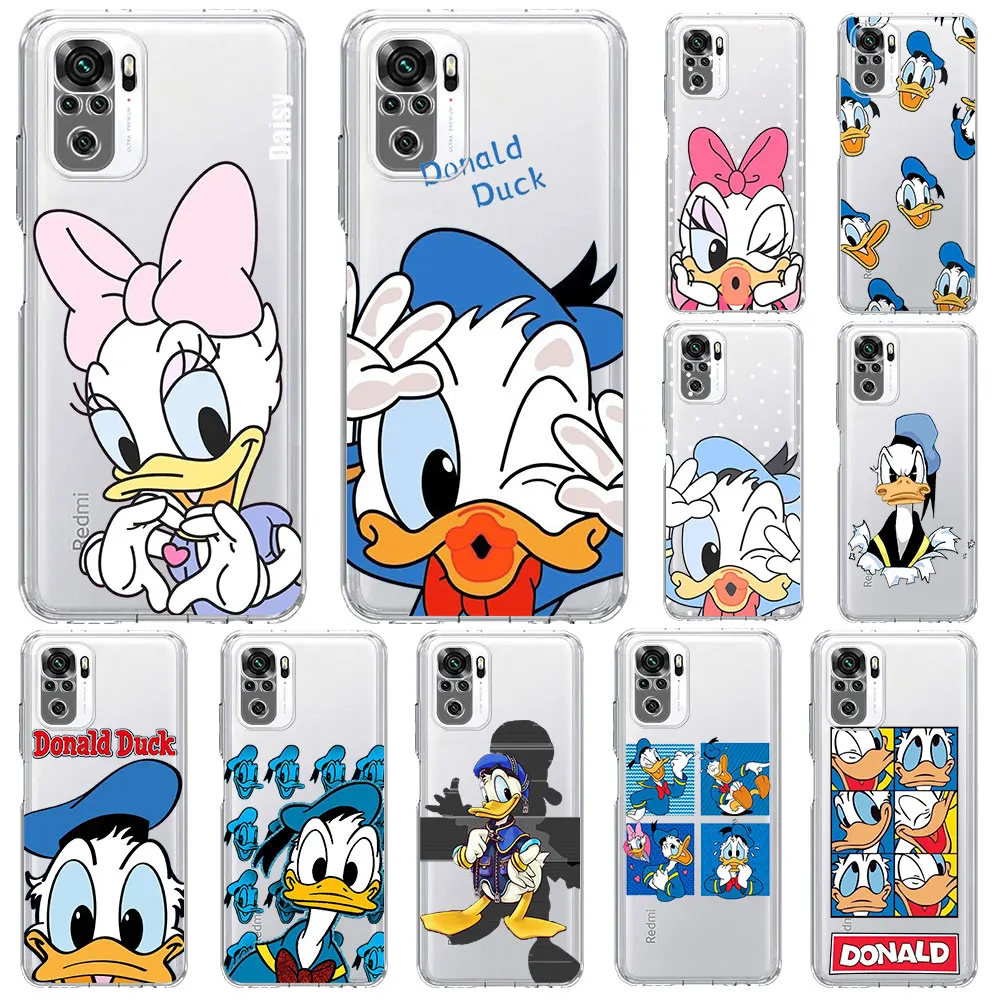 

Celular Funda For Redmi Note 11 K40 10 Pro 9T 8T 9C 9A 9 9S 9S 8 7 11S 5G Armor Donald Duck Daisy Kiss Love Clear