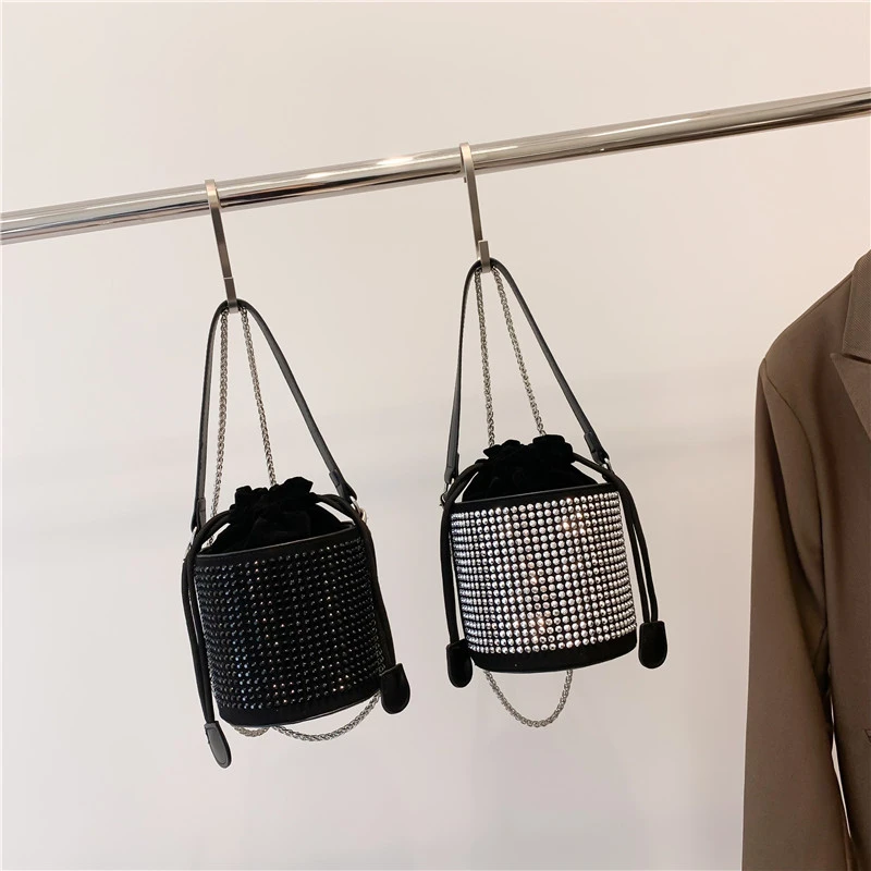 Summer Diamond Bucket Bags For Women 2023 Female Crossbody Bag Lady Handbags And Purses Sac Main Femme Messenger Bag Bolsos