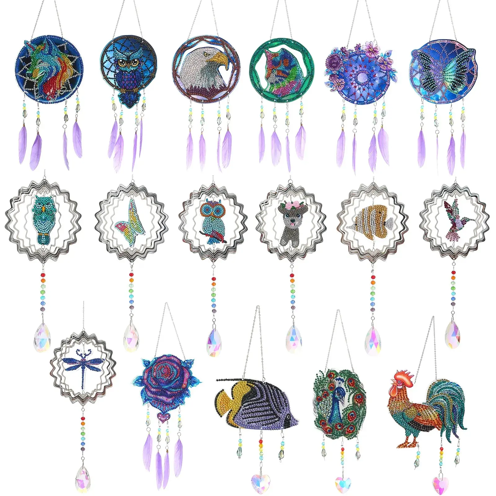 

Painting Wind Chime Hanging for Adults Diamond Embroidery Kit Cross Stitch DIY Home Decoration Paint By Number Kits