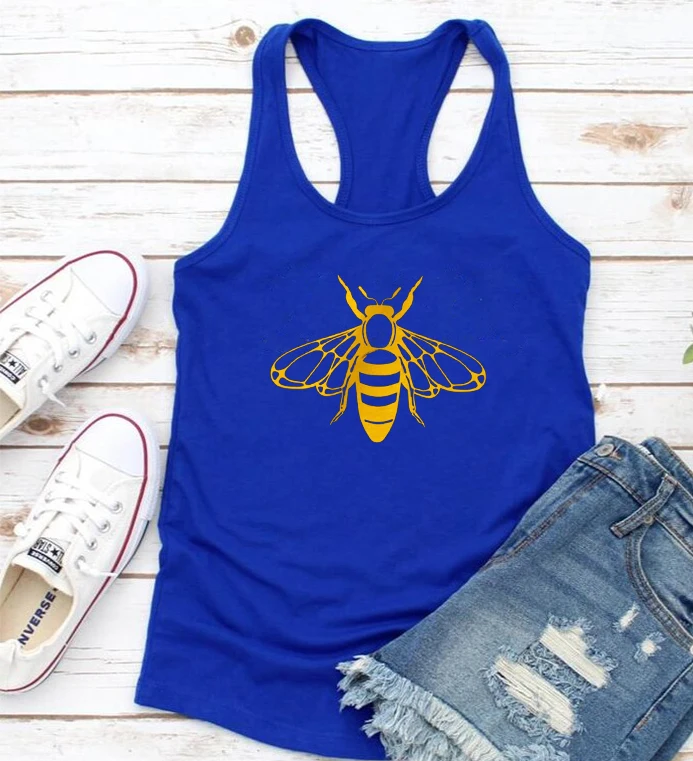Bee Graphic Tank Top for Women The Bees Tank Top Graphic Tank Tops for Women Art Gift for Her Boho Casual Tank Tops Black