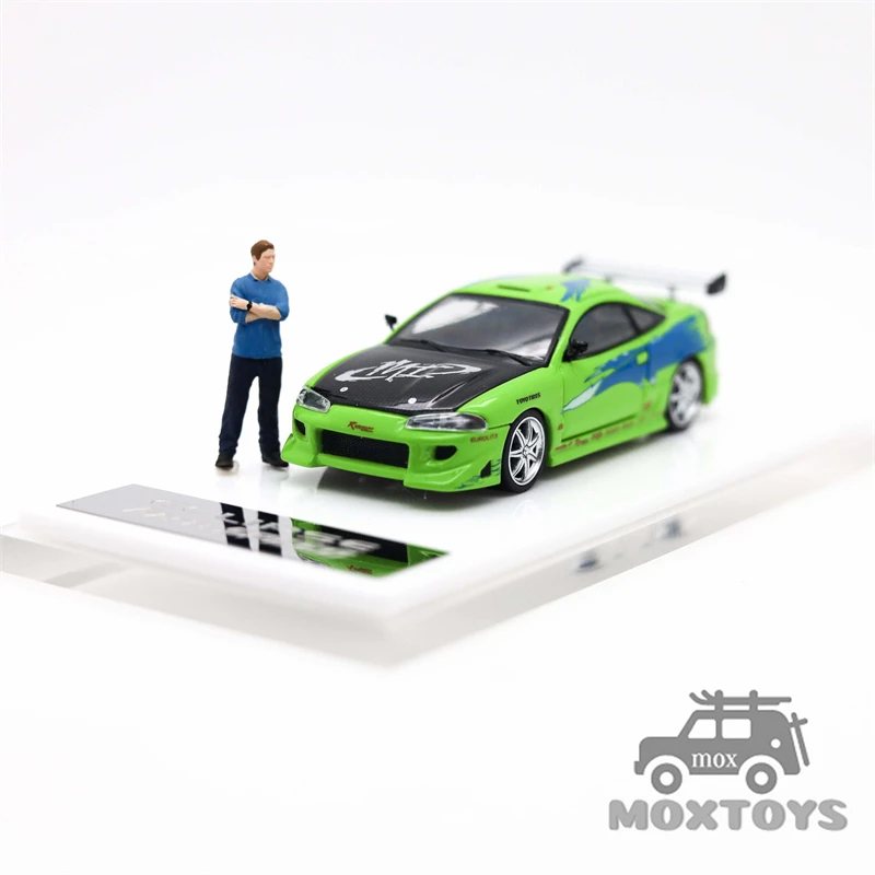 Фото Быстрая скорость FS 1:64 Eclipse D30 Robocar FNF Зеленая литая модель автомобиля №5
