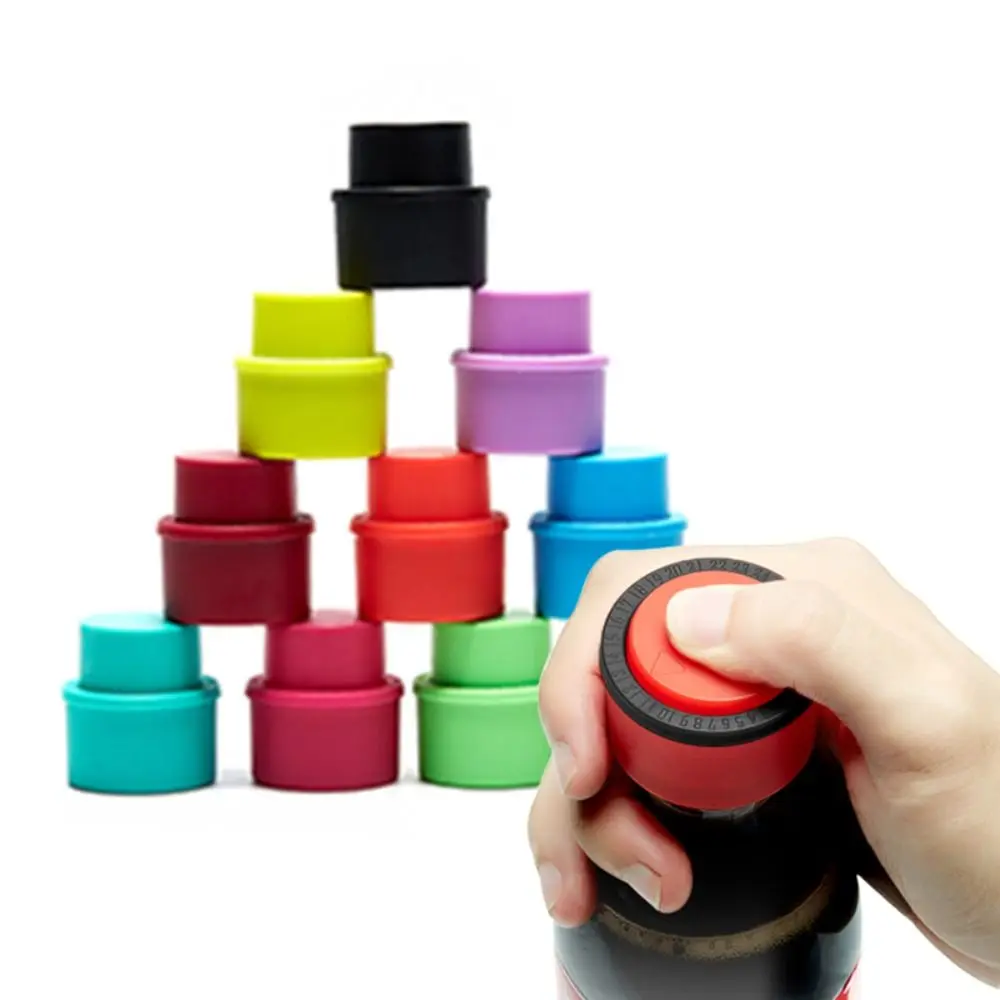 

2pcs/Set Inflatable Carbonation Keeper Cola Pump Frizzy Beverage Saver Bottle Stopper Soda Cap Drink Sealer