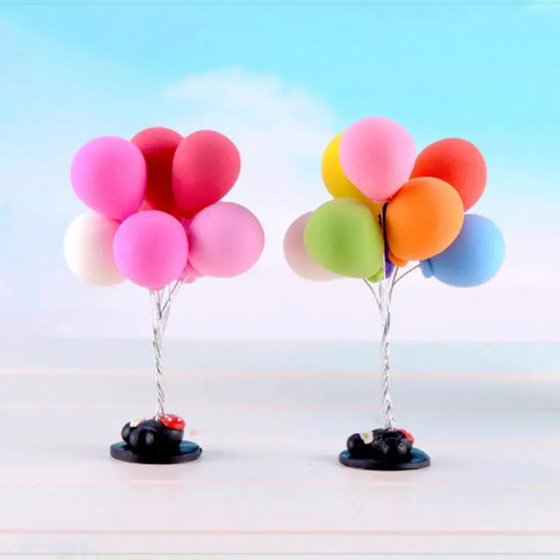 

2/4/5PCS Mini Landscape Garden Ornaments Mini Dolls Home Garden Simulation Colorful Balloons Festival Decoration Supplies