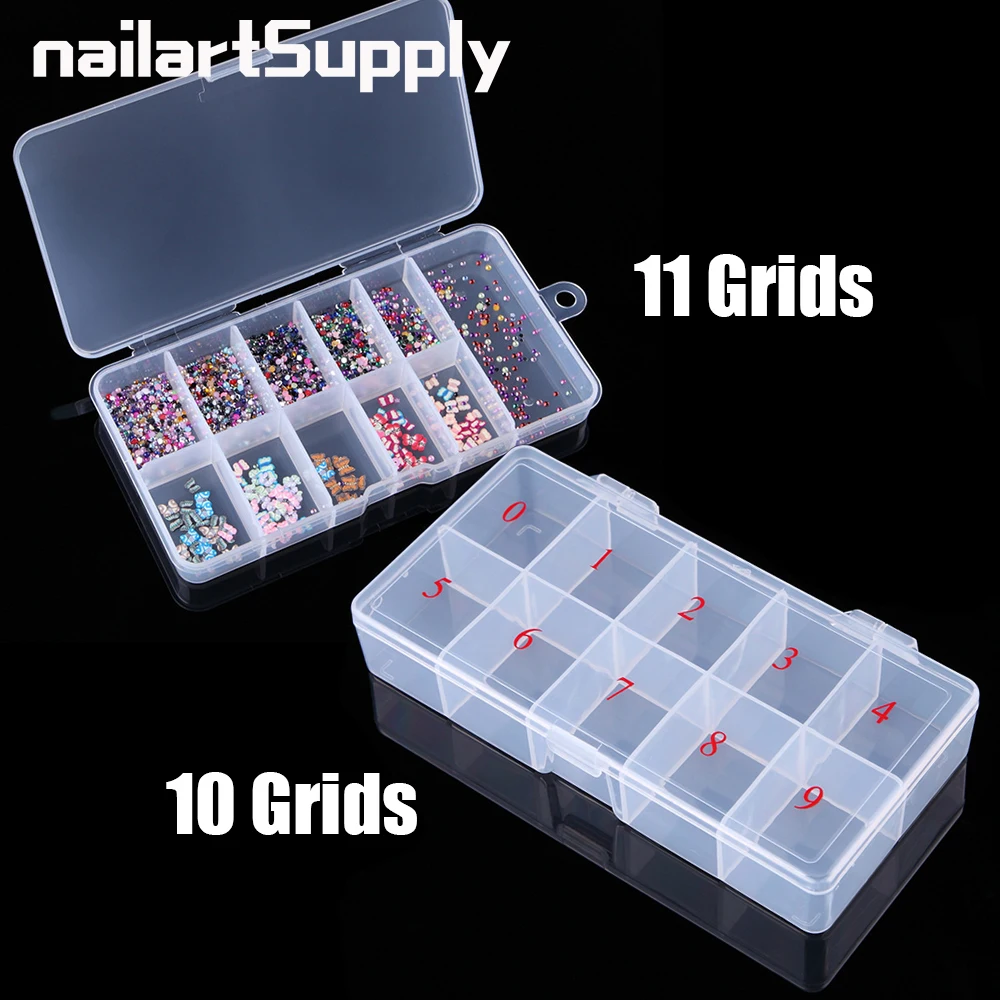 1 шт. прозрачный пластиковый контейнер для ногтей 500