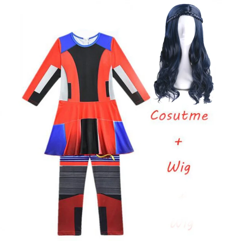 

Descendants 3 Audrey Costume Girl Fantasia Halloween Costume For Kids Fancy Party Women's Jumpsuit Evie Mal Cosplay Costumm e