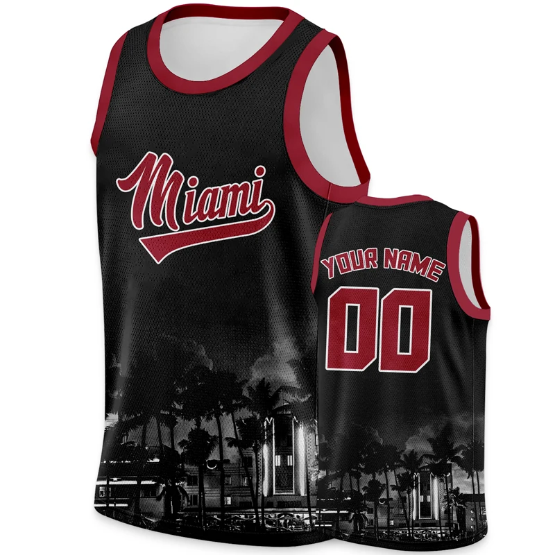 Черные мужские футболки с баскетболом Чикаго персонализированные создайте свою