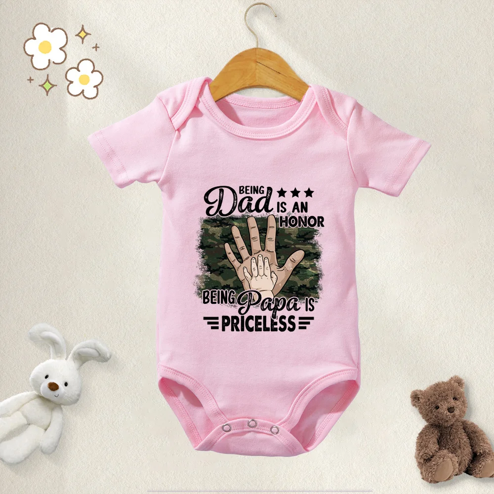 Хлопковое Боди I Love You Dad Дизайн Для Младенцев 0–12 Месяцев Комбинезон С Короткими