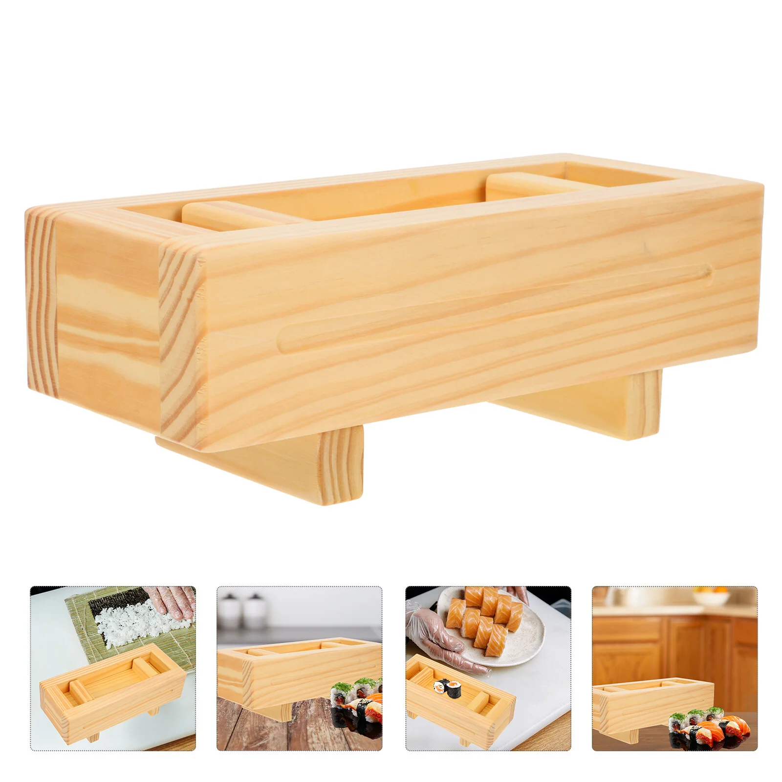 

Wood Tools Bread Rolls Sushi Making Convenient Vegetable Rice Ball Mold Simple Makers DIY Supply