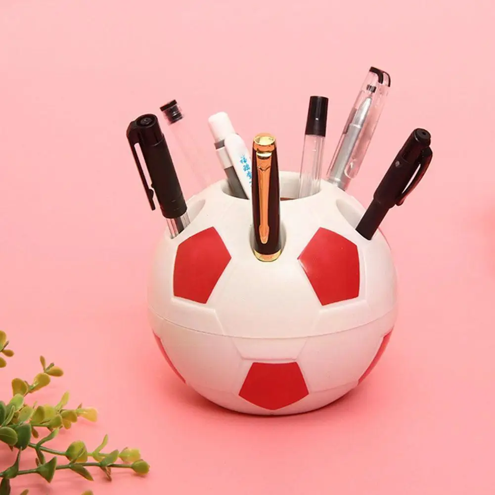 

Football Pen Holder Plastic Durable Desktop Stationery Box Office Multifunctional Rack Supplies Storage Pencil Sto U5d1