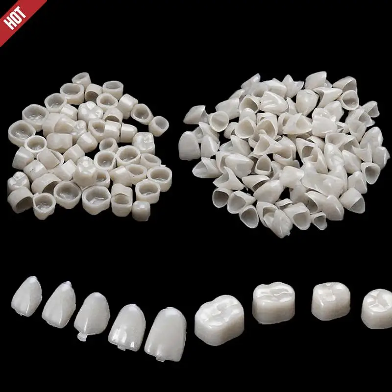 

100pcs/Lot Dental Teeth Veneers Ultra Thin Whitening Resin Molar Anterior Temporary Crown Porcelain Dental Material Oral Care