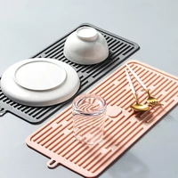 silicone drain pad fruit and vegetable tableware drain pad sink bar water filter pad cup cushion drying pad non slip mat for kit