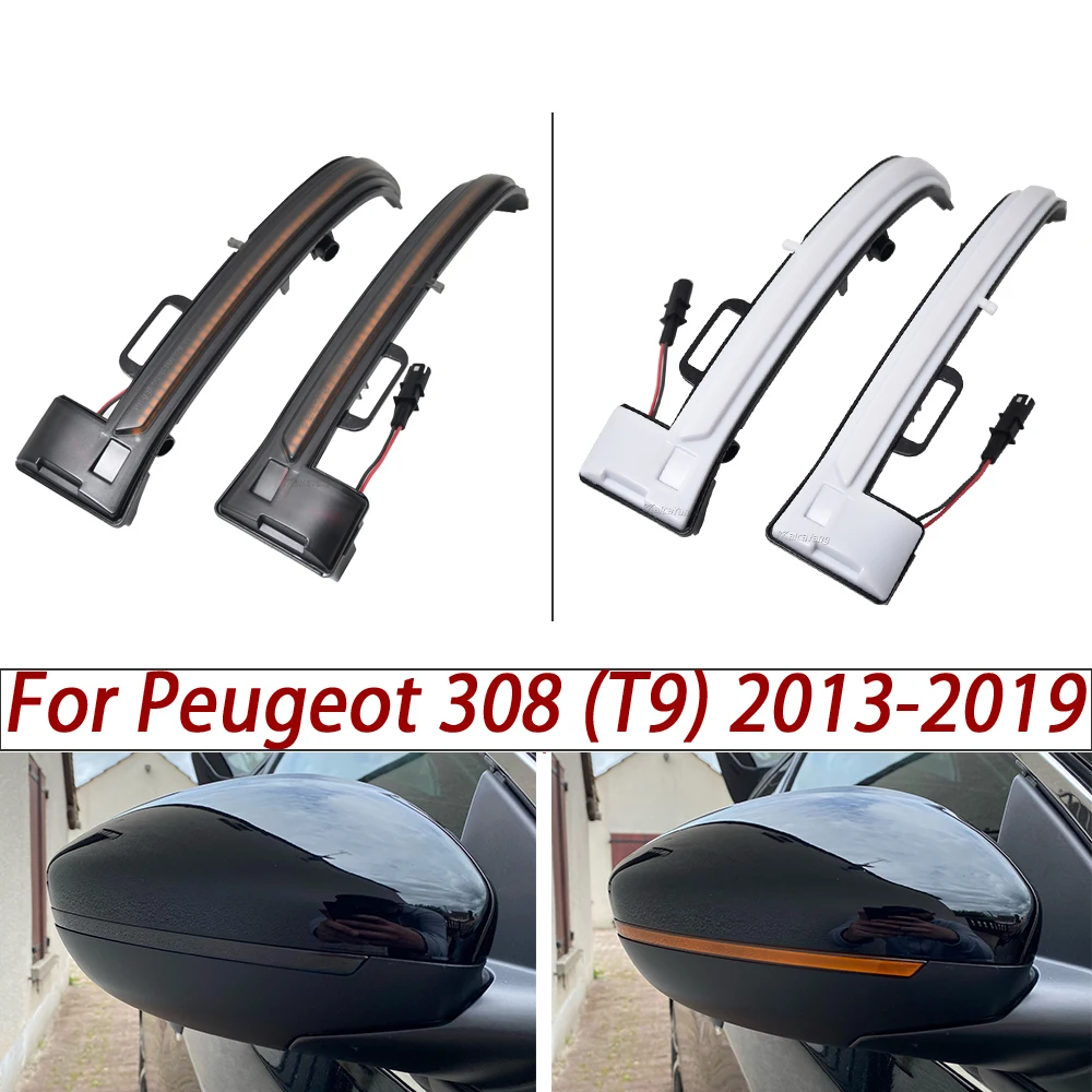 

Последовательная мигающая лампа, динамический мигающий индикатор, светодиодный светильник поворота для Peugeot 308 II SW T9 2013 2014-2017 2018 2019