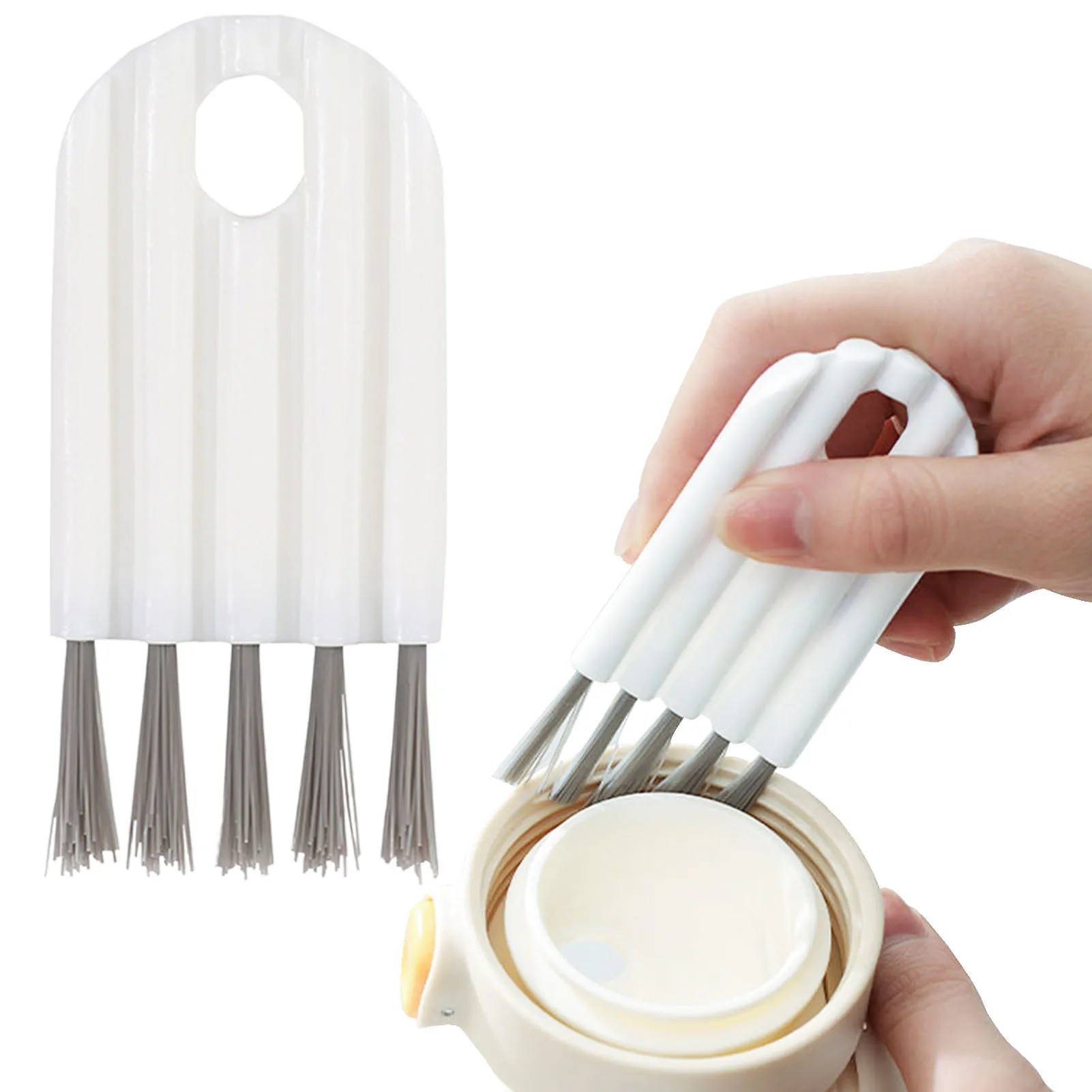 

Multifunctional Flexible Gap Brush Insulation Cup Lid Groove Gap Brush Household Soft Bristles Cleaning Brush Freely Bendable