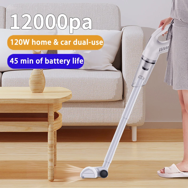 

Беспроводной автомобильный пылесос, 12000 па, портативный беспроводной ручной автомобильный пылесос, домашний и автомобильный пылесос двойн...