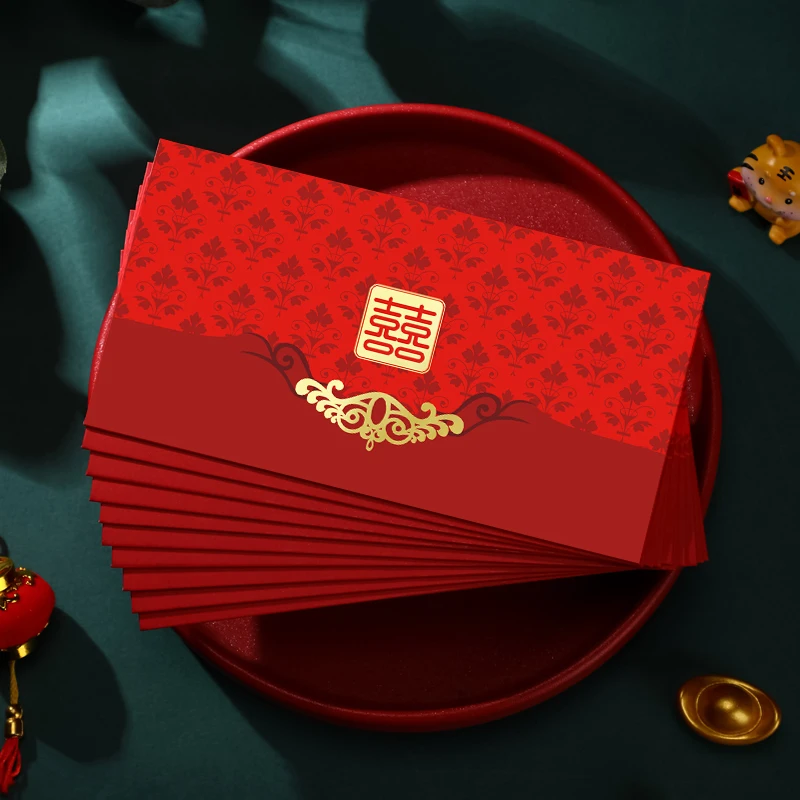

2pcs Red Envelope Gift Card Envelopes for Wedding Birthday Party Invitation Decoration Envelope